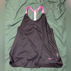 Black and pink Nike dri fit tank top. Size XL never worn